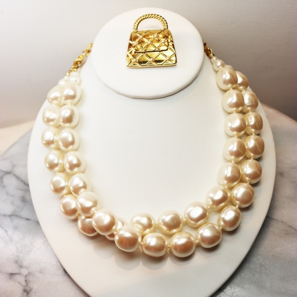 Vintage Baroque Massive Pearl Carolee Necklace - Picture 3 of 11